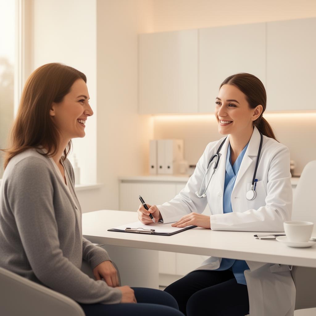 Health advisor consulting with client